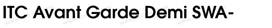ITC Avant Garde Demi SWA字体转换